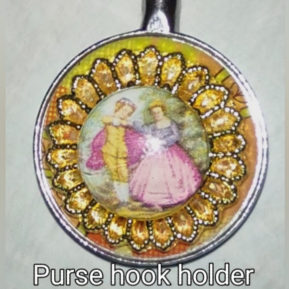 Limoges Jeweled Handbag Purse Hook - Picture 4 of 11